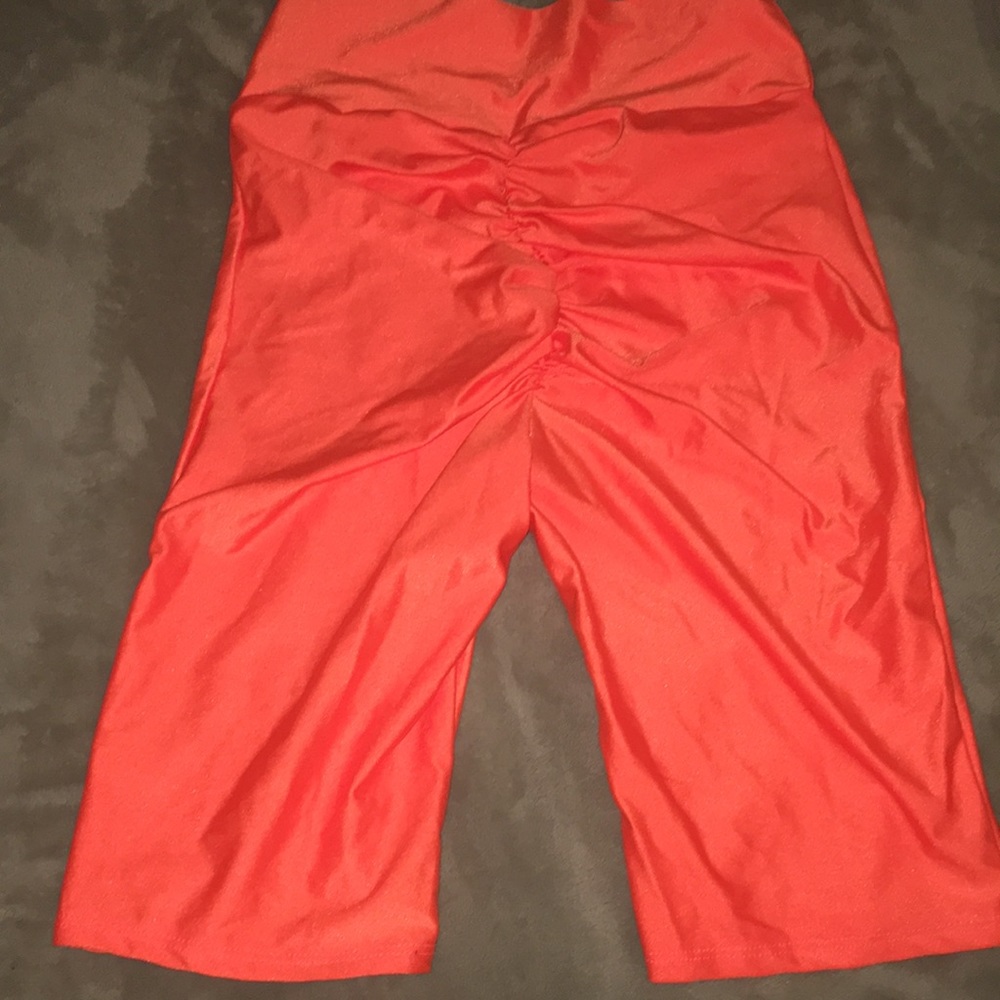 Neon Orange biker shorts